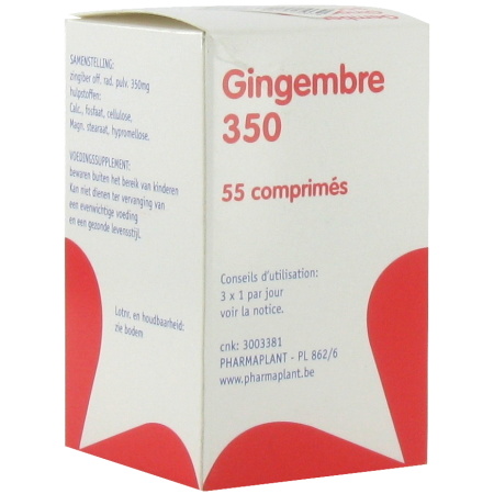 Gember 350 Voedingssupplement 55 Tabletten