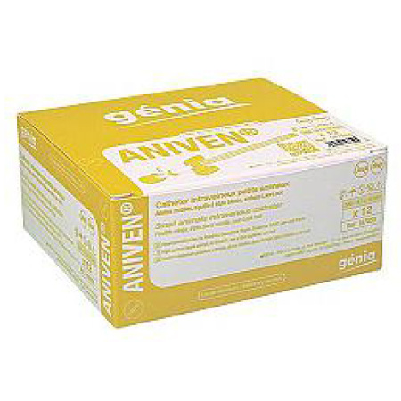 Genia Catheter Aniven 24g-0,7x19mm Geel 12 Stuks