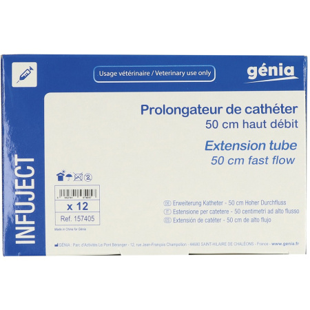 Genia Prolongateur Infuject 50cmx3mm 11gx19 4/6l-L Prol Catheter 12 Stuks