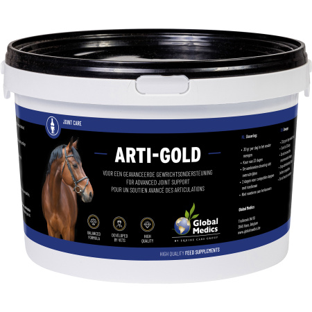 Global Medics Arti-Gold Gewrichtssupplement Voor Paarden Poeder Pot 1kg