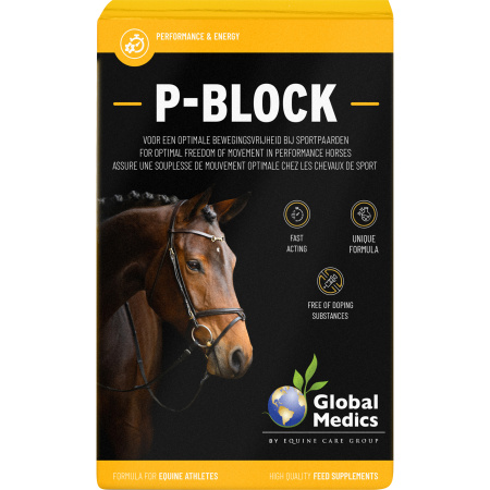 Global Medics P-Block Voedingssupplement Voor Paarden Poeder Zakjes 10x30g