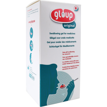 Gloup Original Slikgel Voor Orale Medicatie Aardbei-Bananensmaak Pompfles 500ml
