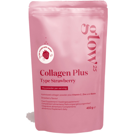 Glow25 Collageenpoeder Plus Aardbei 450g