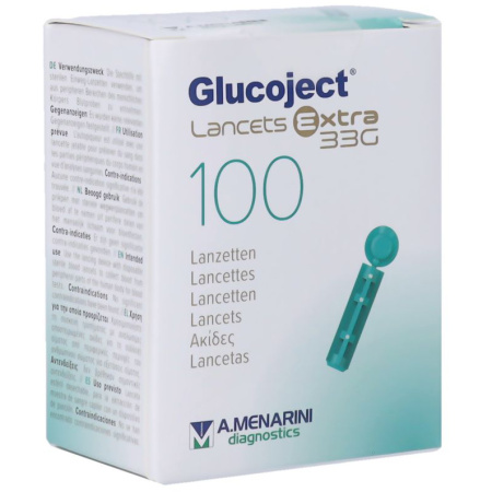 Glucoject Extra Lancetten 33G 100 Stuks