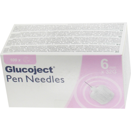 Glucoject Pennaalden 6mm x 32G 100 Stuks