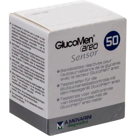 GlucoMen Areo Sensor Teststrips Voor Zelfcontrole Van Bloedglucose 50 Stuks (46191)