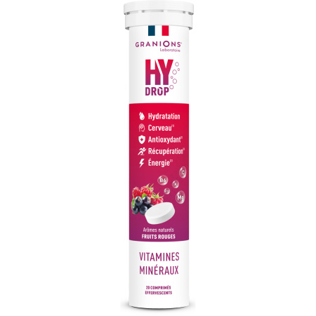 Granions Hydrop Energie Vitaminen Mineralen Rode Vruchten 20 Tabletten