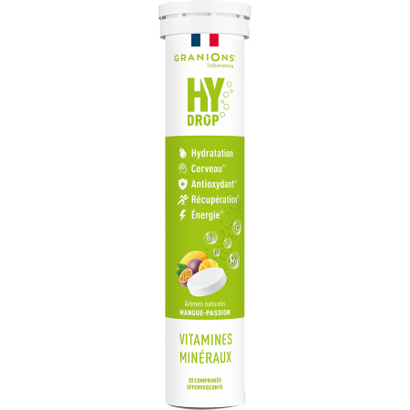 Granions HyDrop Vitaminen Mineralen Mango Passievrucht 20 Bruistabletten