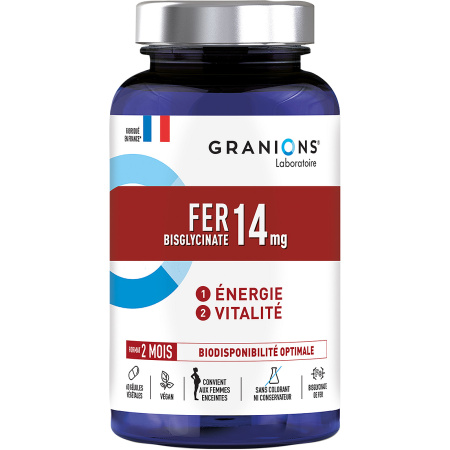 Granions IJzer Bisglycinaat 14mg 2 Maanden Immuniteit En Energie Voor Zwangere Vrouwen 60 Capsules