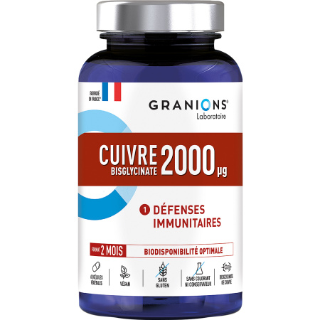 Granions Koper Bisglycinaat 2000µg 60 Capsules