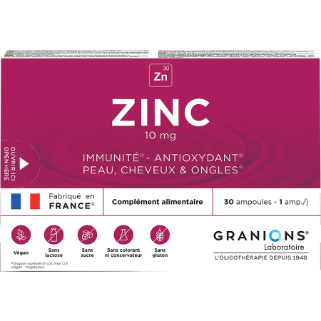 Granions Zink 10mg 30 Ampullen