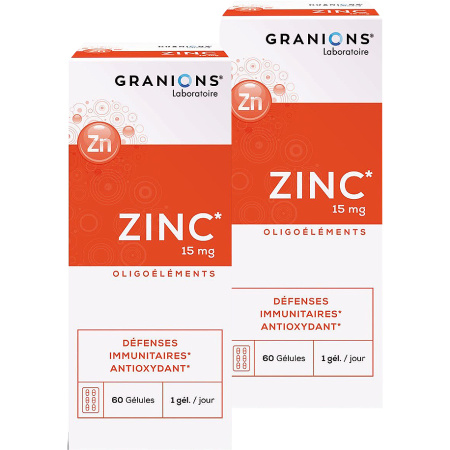Granions Zink 15mg Doosjes 2x60 Capsules
