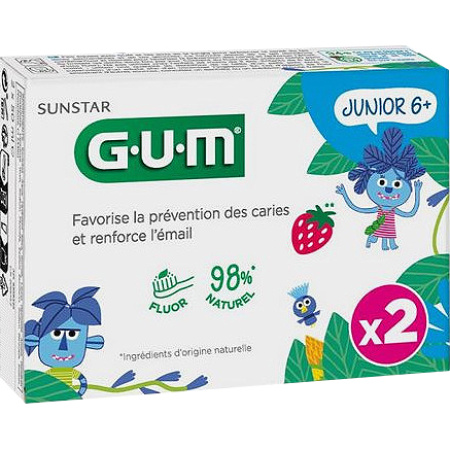 Gum Junior Tandpasta Gel +6 Jaar Tubes 2x50ml