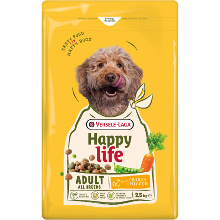 Happy Life Adult Honden Alle Rassen Met Kip 2,5kg