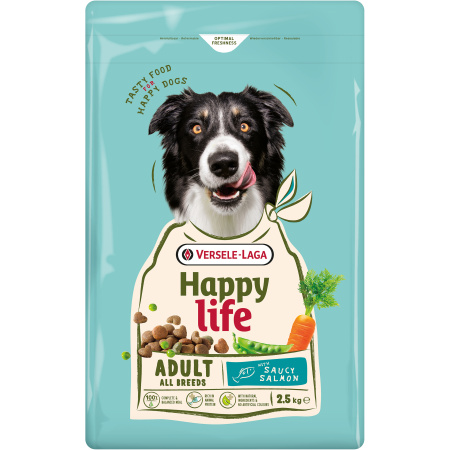 Happy Life Adult Honden Alle Rassen Met Zalm 2,5kg