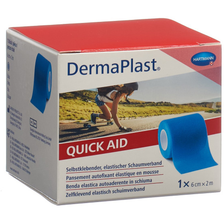 Hartmann DermaPlast Quick Aid Blauw 6cmx2m 1 Stuk (5500100)
