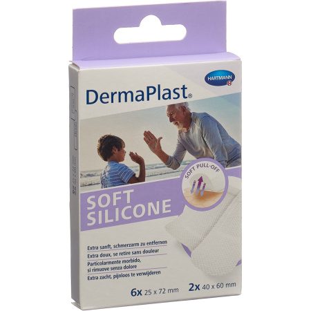 Hartmann DermaPlast Soft Silicone Wondpleister 8 Stuks