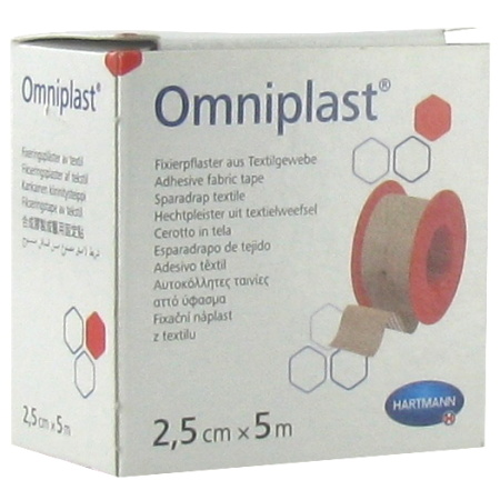 Hartmann Omniplast Fixatiepleister 2,5cm x 5m Stuk 1