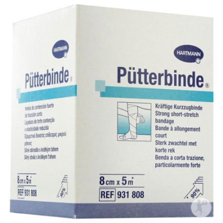 Hartmann Pütterbinde 8cm x 5m Stuk 1 (9318082)