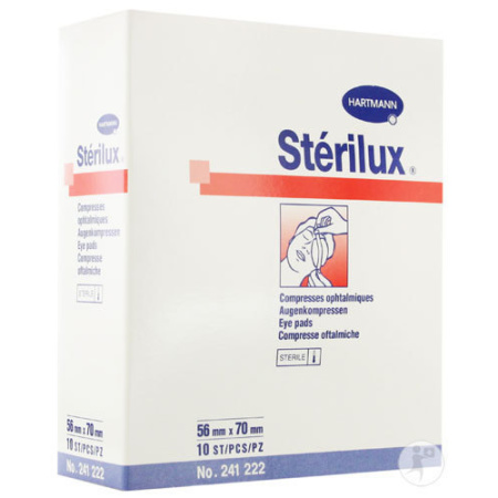 Hartmann Stérilux Oogkompressen 56x70mm Stuks 10 (2412223)