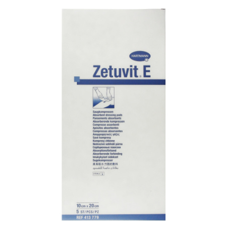 Hartmann Zetuvit E Absorberende Kompressen Steriel 10x20cm Stuks 5 (4137791)