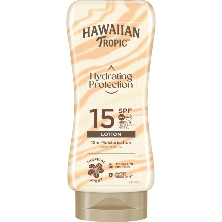 Hawaiian Tropic Beschermende Lotion Silk Hydration SPF15 Fles 180ml