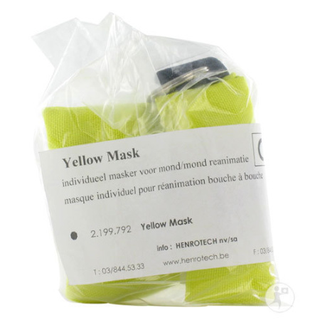Henrotech Geel Masker Individueel Masker Voor Mond Op Mond Reanimatie 1 Stuk