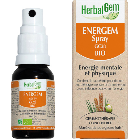 Herbalgem Geestelijke En Lichamelijk Energie Complex Energem GC28 Bio Spray 15ml