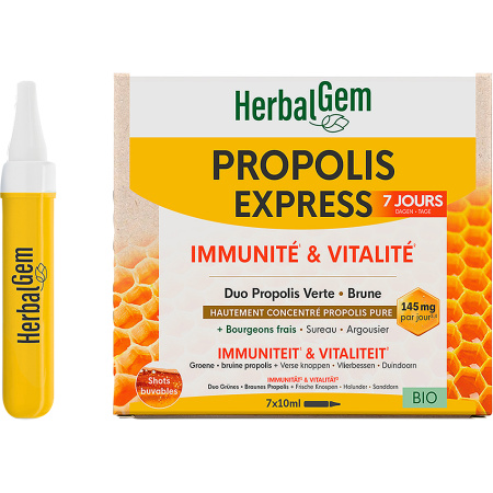 Herbalgem Propolis Immuniteit En Vitaliteit Monodosissen 7x10ml