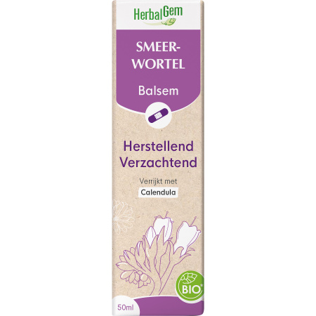 Herbalgem Smeerwortel Verzachtende Herstelbalsem Voor Een Geïrriteerde Huid Bio Tube 50ml