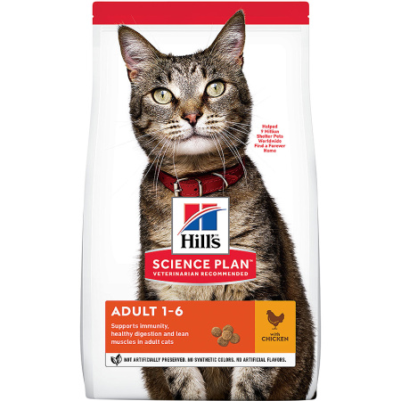Hill's Pet Nutrition Science Plan Feline Adult 1-6 Chicken Zak 15kg