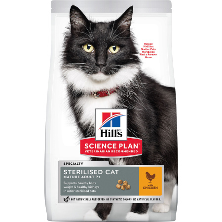 Hill's Science Plan Feline Sterilised Cat Mature Adult 7+ Chicken 1,5kg