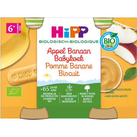 HiPP Appel Banaan Babykoek Bio 2x190g