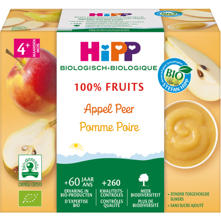 HiPP Appel Peer Bio 4x100g