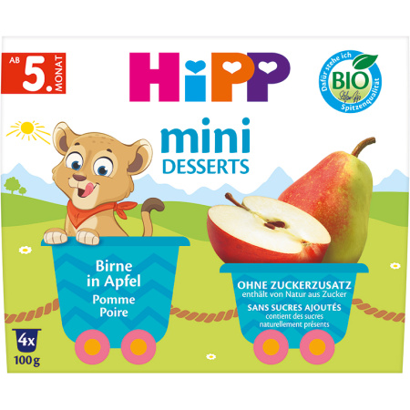 Hipp Mini Dessert Appel Peer Bio 4x100g