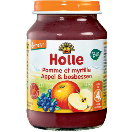 Holle Appel & Bosbessen Vanaf 5 Maanden Bio Pot 190g
