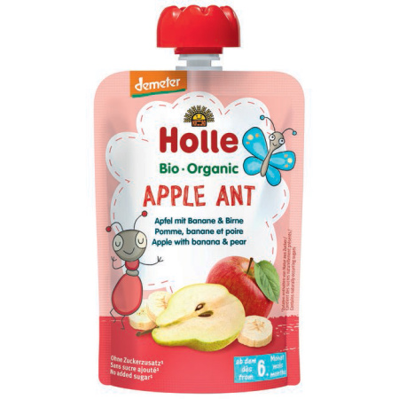 Holle Apple Ant Appel/Banaan/Peer Vanaf 6 Maanden 100g