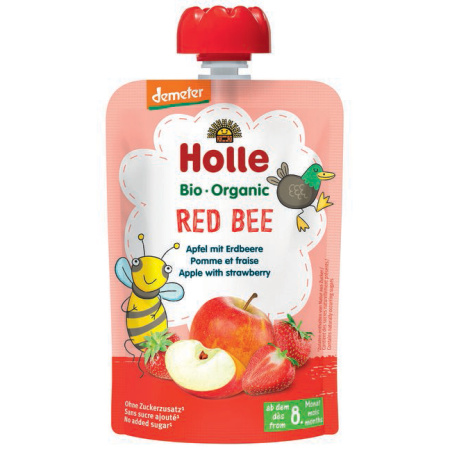 Holle Red Bee Appel En Aardbei Vanaf 8 Maanden 100g
