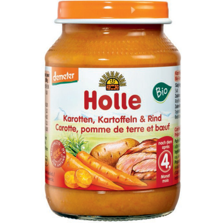 Holle Wortel Met Aardappel En Rundvlees Na 5 Maanden Bio Pot 190g
