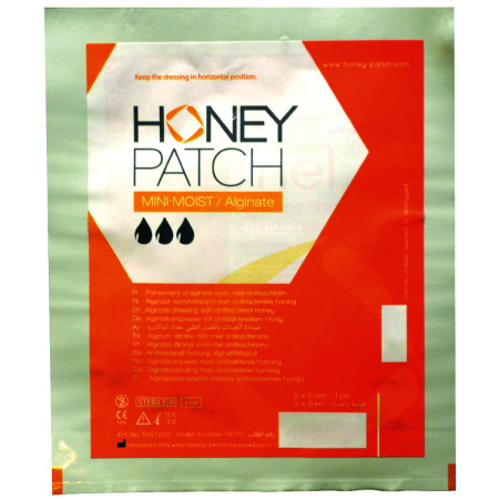 Honeypatch Mini-Moist-Alginate Alginaat Wondverband Met Antibacteriële Honing 5x5cm Stuk 1