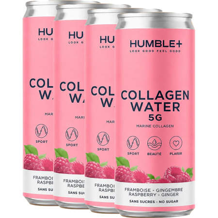 Humble+ Collagen Water Framboos/Gember 4x330ml