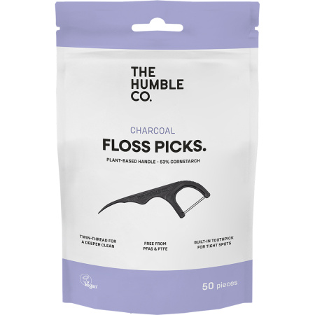 Humble Porte Dental Floos Charcoal Mint 50 Stuks