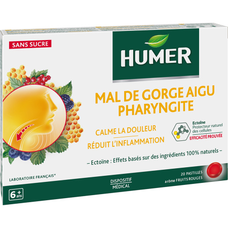 Humer Faryngitis Acute Keelpijn Wilde Bessen En Munt 20 Pastillen