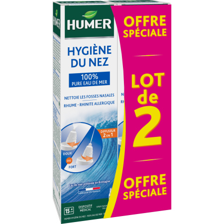 Humer Zeewaterhygiëne Volwassenen 2x150ml