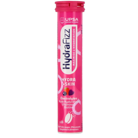 Hydrafizz Hydra+Skin Fruits Rouges 16 Comprimés Effervescents