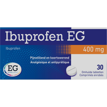 Ibuprofen EG 400mg Pijn En Koorts 30 Omhulde Tabletten