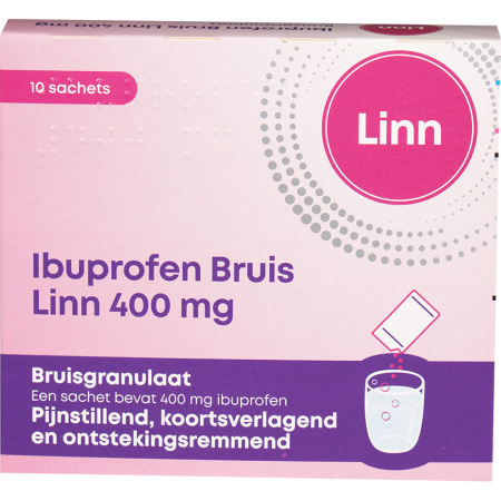 Ibuprofen Linn 400mg Bruisgranulaat 10 Zakjes