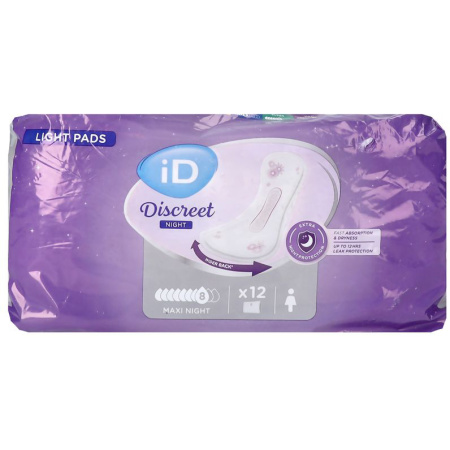iD Discreet Maxi Night 12 Stuks