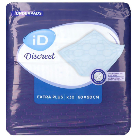iD Discreet Onderleggers Extra Plus 60x90cm 30 Stuks