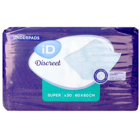 iD Discreet Onderleggers Super 60x60cm 30 Stuks